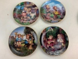 Lot of 4 MJ Hummel Collectible Plates By Danbury Mint Hummel Little Companions