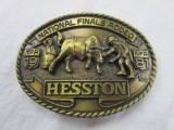 Brass Hesston National Finals Rodeo 1981 Commemorative Belt Buckle