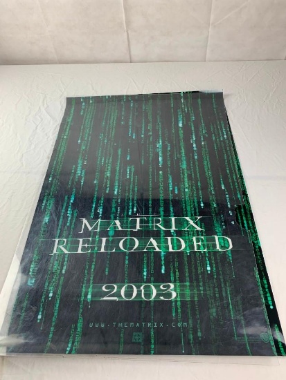 Matrix Reloaded Poster Original 3D FOIL Movie Poster. Measures 27" x 40"