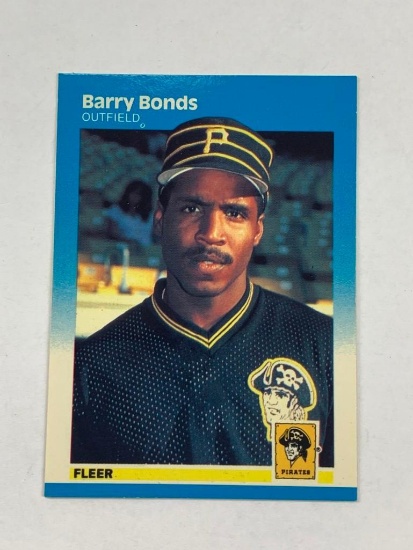 BARRY BONDS Pirates 1987 Fleer Baseball ROOKIE Card