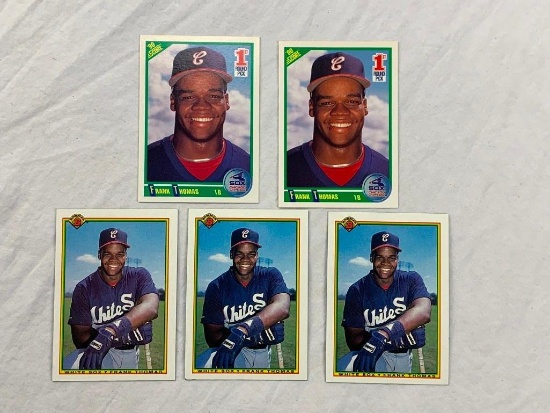 FRANK THOMAS White Sox Lot of 5 ROOKIE Cards 1990 Bowman and 1990 Score