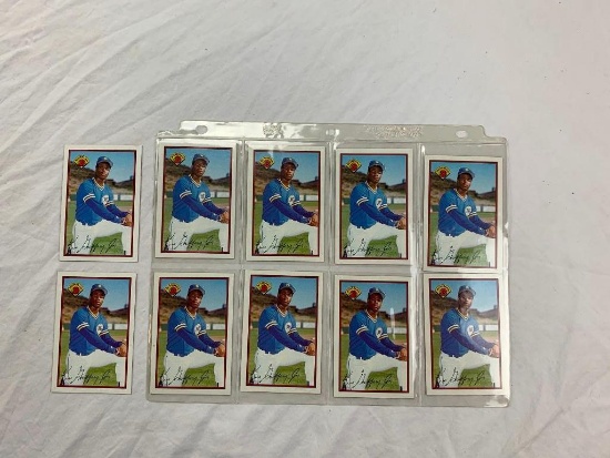 KEN GRIFFEY JR Hall Of Fame Lot of 10 1989 Bowman Baseball ROOKIE Cards