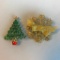 Lot of 2 Misc. Christmas Themed Costume Brooches