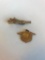 Lot of 1 Gold-Toned Tie Clip and 1 Gold-Toned Necklace Pendant