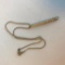 Fine Silver Necklace with Long Rhinestone Pendant 9.75 grams