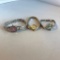Lot of 3 Misc. Gold-Toned and Silver-Toned Watches (ORVIN, FOSSIL, and CARAVILLE)