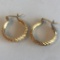 Set of Gold-Toned 925 Sterling Silver Hoop Earrings 3.12 grams