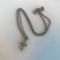 Sterling Silver Cross Necklace with Semi-Precious Stone Detail 4.19 grams.