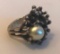 Sterling Silver Ring with Faux Pearl Embellishment Size 6 | 10.68 grams
