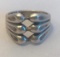 Sterling Silver Ring with Ribbed Design in the Front Size 7 | 5.62 grams