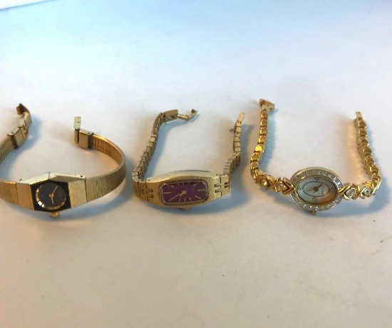 Lot of 3 Gold-Toned Watches (SEIKO, ELGIN, and CITIZEN)