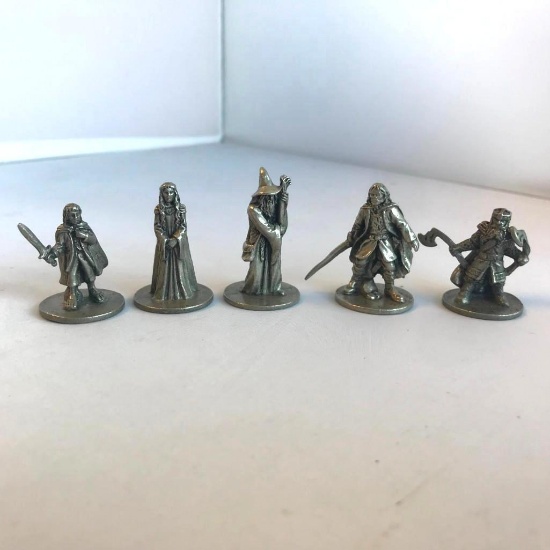 Lot of 5 Unique NLP INC Lord of the Rings Metal Figurines