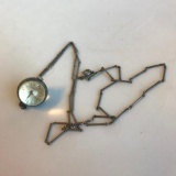 800 Fine Silver Necklace with Watch Pendant 20.4 grams