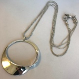 Silver-Toned Costume Necklace, Bracelet, and Clip-On Earring Set