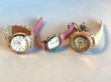 Lot of 3 Misc. Statement Watches (GOGOEY, ACTIVA, Watch w/ Clear Plastic Band is not Marked)