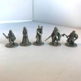 Lot of 5 Unique NLP INC Lord of the Rings Metal Figurines