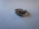 925 clear stone ladies ring artist mark Sun Sz. 5.5 4.06g TW