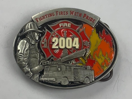 Firemans Prayer 2004 Belt Buckle Fighting Fires With Pride