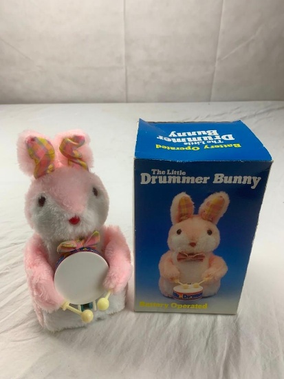 Vintage Battery Operated The Little Drummer Bunny with Box