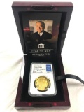 2019-W Buffalo $50 .9999 Fine Gold First Day - Washington NCG PF70 Ultra Cameo Coin Edmund C. Moy