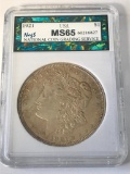 1921 Morgan Silver Dollar $1 Coin NCGS MS65