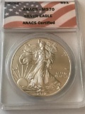 2012 American Eagle Silver Coin 1 oz 999 Fine Silver $1 Coin ANACS MS70