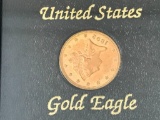 The 1892 Swiss Bank Hoard Gold Eagle 10 Dollar Coin in Leather Flip Binder