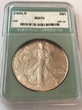 2005 American Eagle Silver Coin 1 oz 999 Fine Silver $1 Coin Numistrust Corp MS70