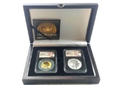 2021 Fraser Lost Buffalo 3-Medal Set Ultra High Relief Gold + Silver Reverse Proof Medals #068/4999