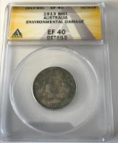 1913 SHIL Australia EF40 Environmental Damage by ANACS Slabbed