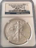 2012-S American Eagle Silver Coin 1 oz 999 Fine Silver $1 Coin First Releases NGC MS69