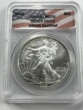 2009 American Eagle Silver Coin 1 oz 999 Fine Silver $1 Coin ANACS MS70