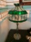 Table Lamp with stained glass Shade Green and Clear