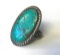 Sterling Silver 925 Ring with Turquoise Center Stone Size 5 | 4.9 grams