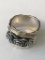 Sterling 925 Silver Rose Ring Sz 5, 7.2g TW