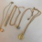 Lot of 3 Misc. Gold-Toned Costume Chain Necklaces with Various Pendants