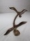 Myrtlewood seagull carved wood sculpture made in Bandon, Oregon 9.5