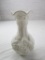 Vintage matte white milk glass flower vase 10