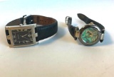 Lot of 2 BULLOVA and LEE SANDS Watches with Pleather Bands