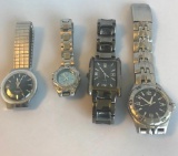 Lot of 4 Misc. Silver-Toned Watches (RELIC, TIMEX, FREESTYLE)