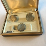 Set of Dime Cufflinks and a Matching Dime Tie Clip