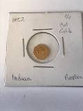 Replica 1852 1/4 California Gold Indian Coin