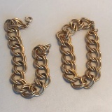 Lot of 2 Similar 1/20 12KT Gold Filled Chain Bracelets. 39.6 grams