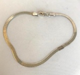 Sterling Silver Simple Chain Bracelet, 3 grams, Stamped 925