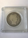 1909 US Barber Half Dollar 50 Cent Coin 90% Silver