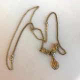 Gold-Toned Military Prom 1987 Memorabilia Necklace