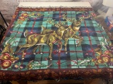 Christmas reindeer Tapestry Afghan Throw