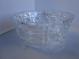 Clear cut crystal footed fruit bowl 8