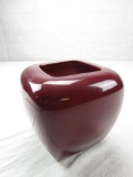 Maroon-color modern-style ceramic planter pot or vase 6.5