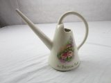 Vintage floral porcelain watering pitcher 'For Grandma's Plants' 8